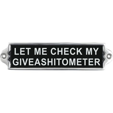 "Let Me Check" Wall Plaque - Aluminium - L1 x W20 x H6 cm
