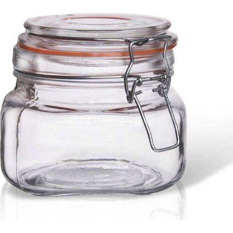 Bocal en verre breveté avec clip 500 ml (1/3)