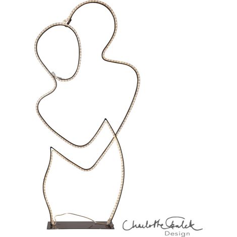 Star Trading Silhouette Grafico, noir, design graphique, paire, LED, blanc chaud, extérieur, 86 cm