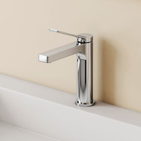 EMKE Waschtischarmatur Chrom 195 × 173 × 46 mm, Einhebelmischer aus Messing mit NEOPERL Strahlregler