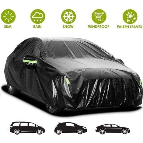 [NEVER USED] Waterproof Car Cover, Car Cover Against Sun, Snow, Dust, and Wind, Universal Size, Black, 4.9 x 1.85 x 1.5m, 210T XL