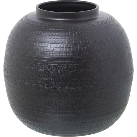 Vase Noir métal 23 x 23 x 23 cm