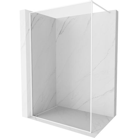 Mexen Kioto-F Duschwand Walk-in mit Rahmen 60 x 202 cm, transparent 8 mm, weiß - 800-060-104-20-00 (1/5)