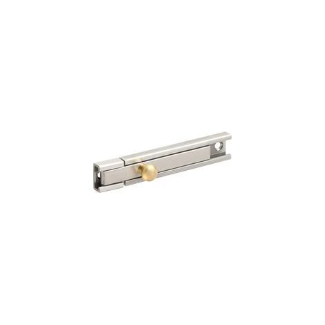 Cerradura de seguridad con pasador deslizante, de acero inoxidable de alta resistencia con acabado cepillado (pasador de 10 cm). - Crezuo