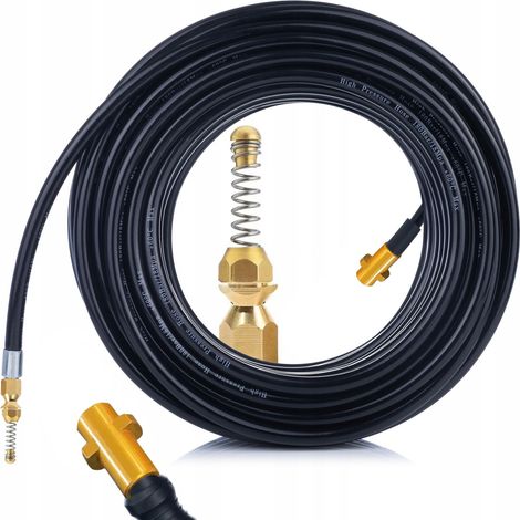 Tubo Alta Pressione 10m Compatibile con Idropulitrice Kärcher K2-K7 – Ugello a Molla in Ottone, Flessibile, Resistente 60°C