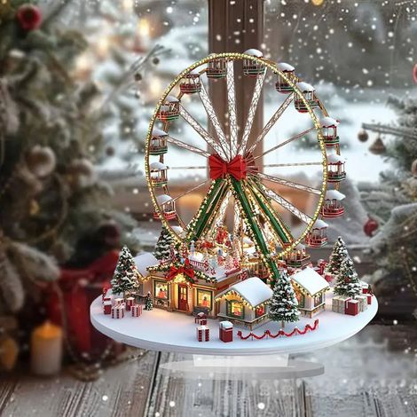 Roue De La Fortune - Décoration De Noël En Acrylique 2D - Pour Arbre De Noël Table Ou Intérieur - 1 Pièce (1/5)