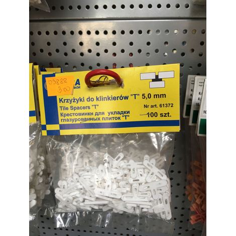 Fliesenlegerwerkzeug mega t-bar Abstand 5mm Pack 100 (1/2)