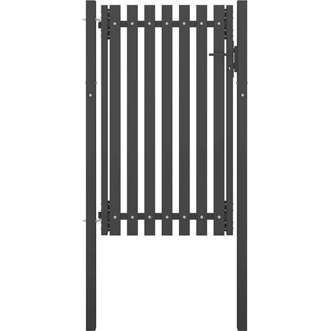 Portail de jardin en acier 100 x 150 cm anthracite