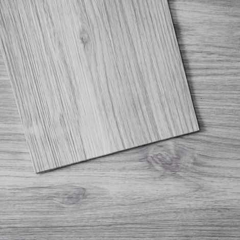 Mophorn – Revêtement de sol en vinyle auto-adhésif 914mm x 152mm – Dalle grain bois gris clair – 20 pièces – Épaisseur 0,62mm – Imperméable et facile à nettoyer