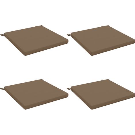 4-teilige Sitzkissen SOEST 4 stk. 100 % Polyester Taupe vidaXL