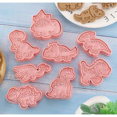 Ausstechform in Dinosaurierform, eine niedliche Kunststoffform zum Backen von 3D-Keksen, Kuchen, Desserts und Bastelarbeiten, lebensmittelecht (1/5)