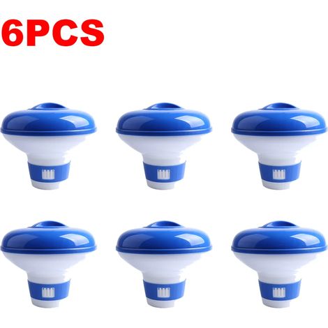 Accessoires de piscine (6 pièces) Distributeur de pastilles flottantes de chlore et de brome pour piscine et spa. (1/5)