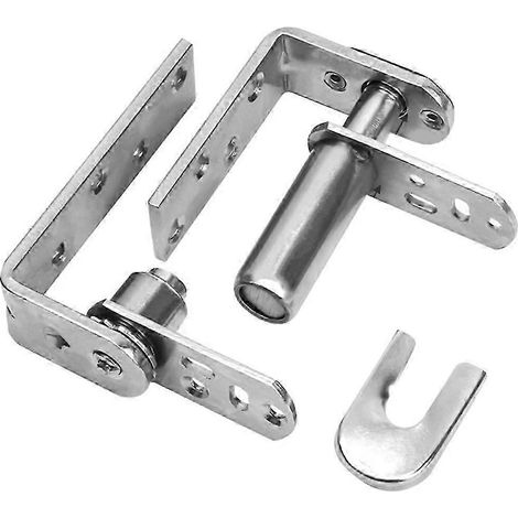Lot de 2 charnières de porte de café, quincaillerie pour porte battante en acier inoxydable 304, charnières de porte de saloon, fermeture automatique, f js (1/5)