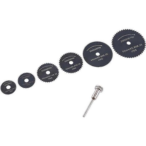 1 jeu de lames de scie circulaires HSS miniatures, disques de coupe pour outils électriques pour la découpe du bois, du plastique et de l'aluminium