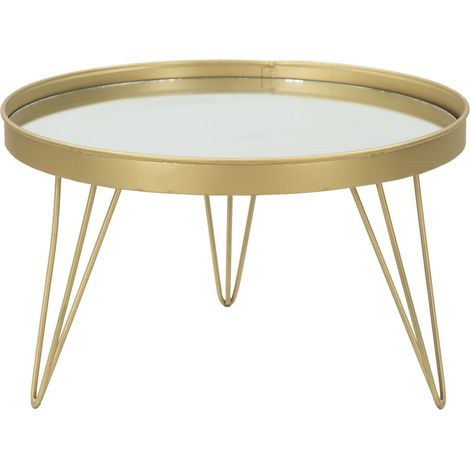 Svuota Tasche Glam Oro/Mirror Ø36,5x22 cm in Ferro e Specchio Oro