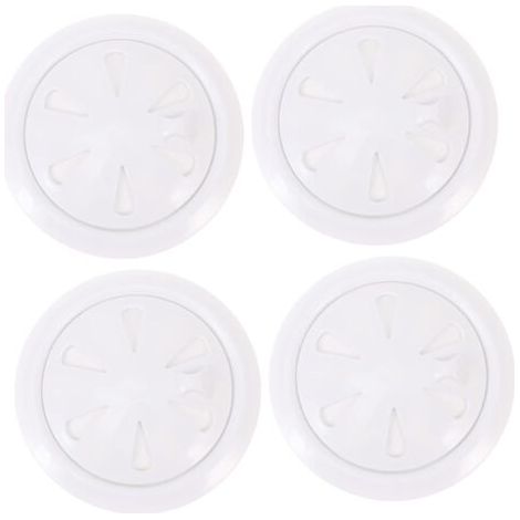 4 Pièces Couvercle De Siphon De Sol Anti-Blocage Bouchon De Cheveux De Salle De Bain Cheveux De Bloqueur De Cheveux pour Le Drain Receveur De Évier Blanche PP Ségue