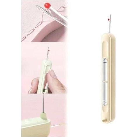 Needle Threader, 2-in-1 Needle Threader and Seam Ripper, Needle Threading Tool for Hand Sewing, Knitting, Crafts, and Quilting (1/5)
