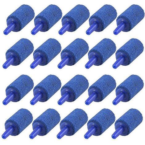 20 Mineral-Ausströmersteine für Sprudeldüsen, ideal für Aquarium, Pumpe und Hydrokultur (Blau) – 4,00 x 1,50 x 1,50 cm – Blau (1/3)