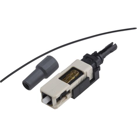 Connecteur pour fibre optique SC Simplex, Multimode, OM1, taille de la fibre 62.5/125µm ( Prix pour 1 )