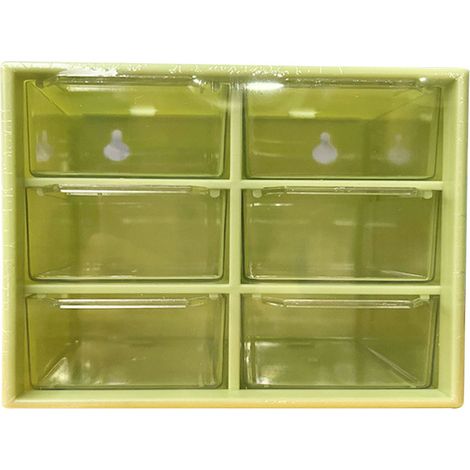 Boîte De Rangement À Tiroirs - 6 Tiroirs En Plastique Rigide - Pour Bureau Bureau Maison Atelier - Lot De 1 (1/5)