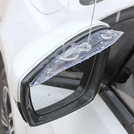 2 specchietti, effetto pioggia fumé, specchietti laterali universali in fibra di carbonio, copertura in fibra di carbonio per specchietto effetto pioggia, fonte di pioggia per specchietto retrovisore (1/5)