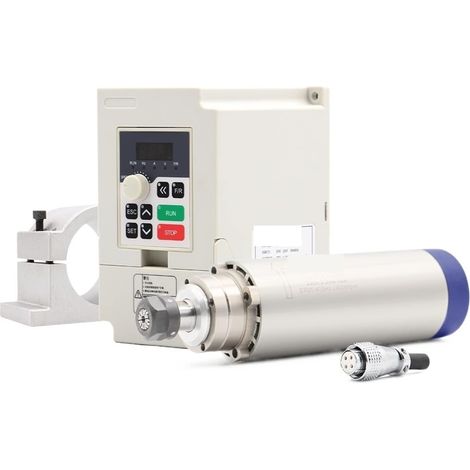 Kit de moteur de broche sans balais CNC 2.2KW CNC moteur de broche de refroidissement par Air ER20 4 pièces roulements avec 2.2KW QL onduleur VFD 80mm support de serrage en aluminium ( Color : 380 , S (1/5)