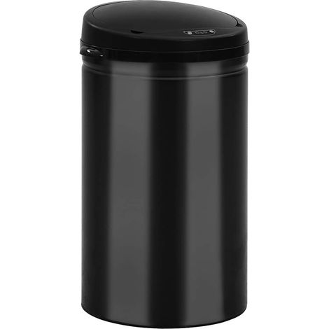 Maison Exclusive - Pattumiera Automatica con Sensore 40 L Acciaio al Carbonio Nero (1/5)