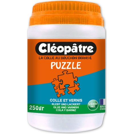 Colle et vernis pour puzzles - CLEOPATRE - Cléo’Puzzle - 250 gr - Transparent - Protection durable