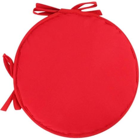 Coussins de chaise ronds d'intérieur et d'extérieur avec attaches, coussins ronds pour chaises de salle à manger, coussins d'assise ronds pour chaises de jardin (1/2)
