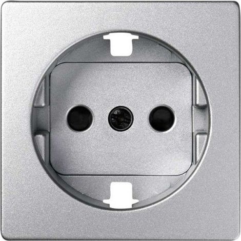 Tapa para base de enchufe schuko aluminio frío SIMON 82 DETAIL 82041-93