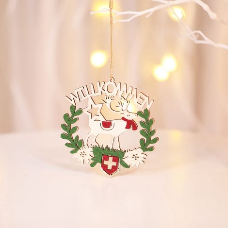 Nouvelle décoration de Noël pendentif en bois lettre creuse de Noël suspendus suspendus fournitures de décoration de la maison de Noël