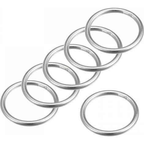 Anneau Soudé Inox Acier 304 Rond 25mm ID 3mm Épais 6pcs (1/4)