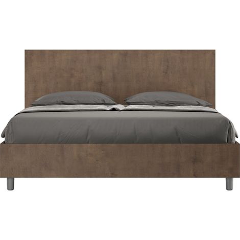 Letto matrimoniale con rete 160x190 noce New Egos