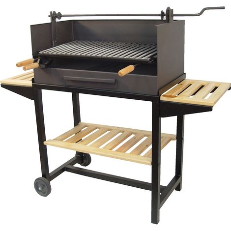 IMEX-71541 Barbacoa con elevador parrilla inox y bandejas madera [imex-71541]