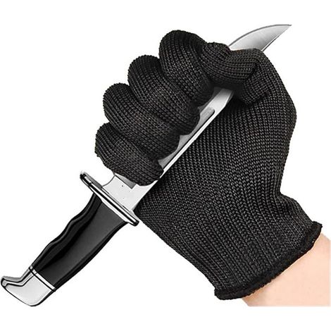 Gants résistants aux coupures, 1 gant en treillis métallique, gants de travail de boucher résistants aux coupures de sécurité de niveau 5 (1/5)