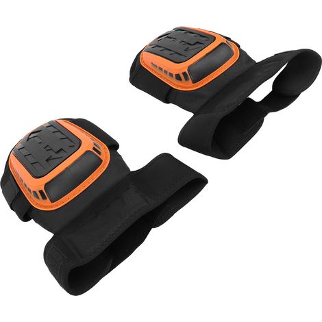 Genouillère de protection orange rigide en silicone extensible pour la maintenance des installations techniques (1/5)
