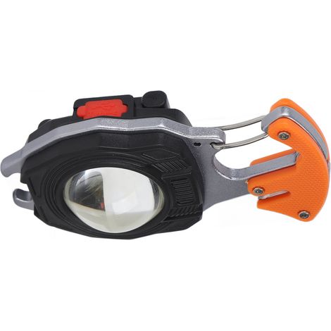 Mini lampe torche multifonction LED orange, 6 modes d'éclairage, idéale pour la maison et l'extérieur. (1/5)