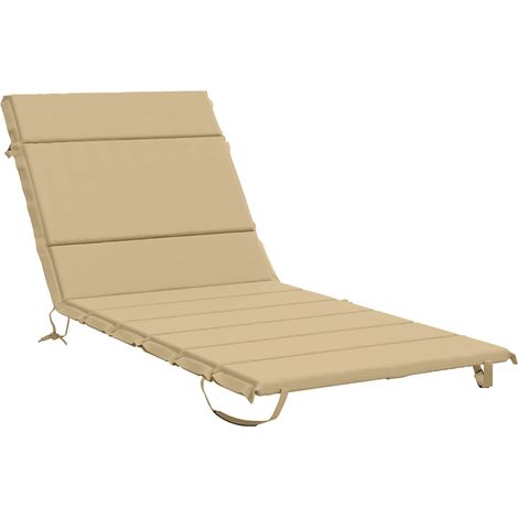 Coussin de transat GEMERT 100 % polyester Beige 200 x 90 x 3 cm vidaXL (1/4)