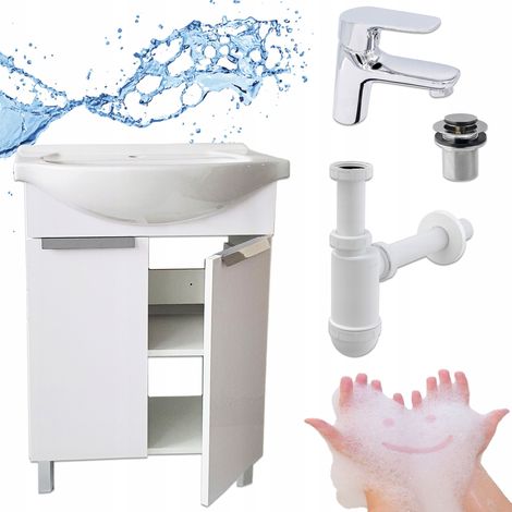 Badezimmerschrank - 60 cm - Weiß - Eleganz und Funktionalität - Hochwertige Materialien (1/5)