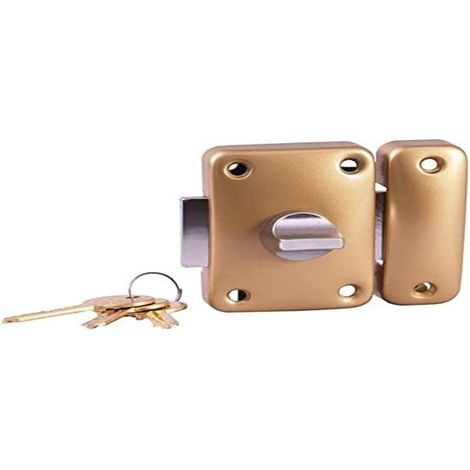 Verrou pratic à bouton Cylindre de 45 mm diamètre 22 mm Doré