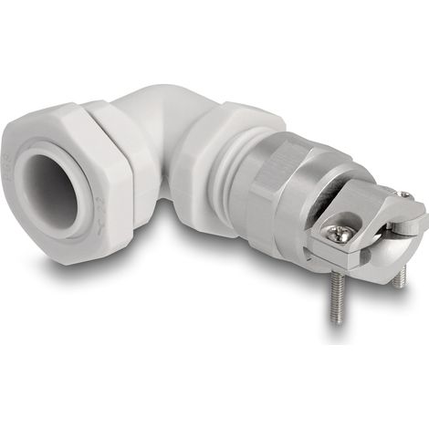Delock Prensaestopas con alivio de tensión y protección contra la flexión ángulo de 90 ° PG9 gris (1/3)