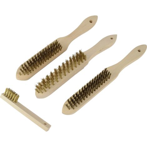 Brüder Mannesmann  Drahtbürste Stahl, Messing 275 mm 4teilig 1 Set
