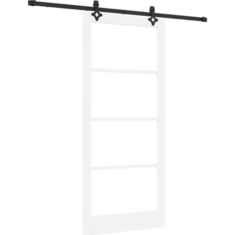 Maison Exclusive - Schiebetür ORKDAL Weiß und Schwarz 93 x 211 cm