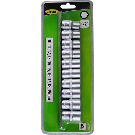 Chiavi e bussole jbm hexagonal socket set valigetta professionale 10 pezzi