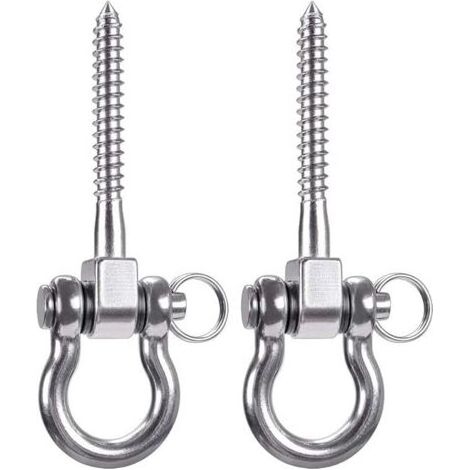 ganchos de techo de acero inoxidable con capacidad para 250 kg, kit de suspensión para colgar sillas, lámparas, hamacas, sacos de boxeo y entrenadores de bridas. (1/5)