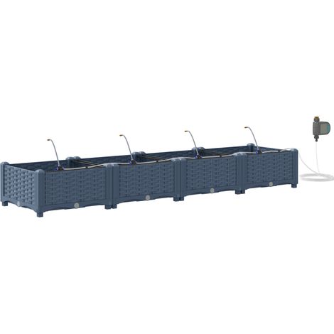 Pots de jardin,Jardinière Gris 160 x 40 x 22 cm Acier CFW58091 (1/5)