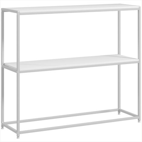 Console blanc en panneaux de particule 100 x 30 x 87 cm (1/5)