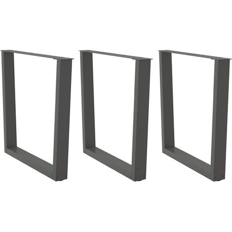 Esstisch Beine V-Form 3 Stück Anthrazit 80x(72-73,3) cm Stahl