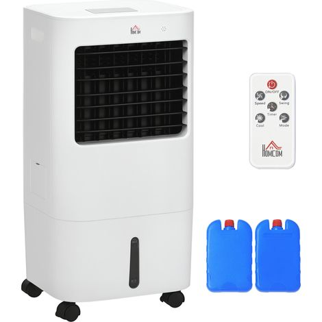 Climatiseur portable silencieux avec affichage LED et télécommande 32 x 37 x 74 cm Blanc (1/5)
