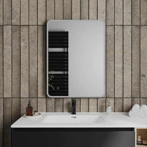 Specchio led rettangolare 70x100cm reversibile anti appannamento luce calda neutra fredda Vega (1/4)